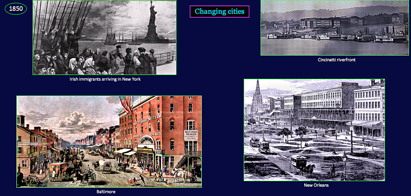 Changing cities, 1850